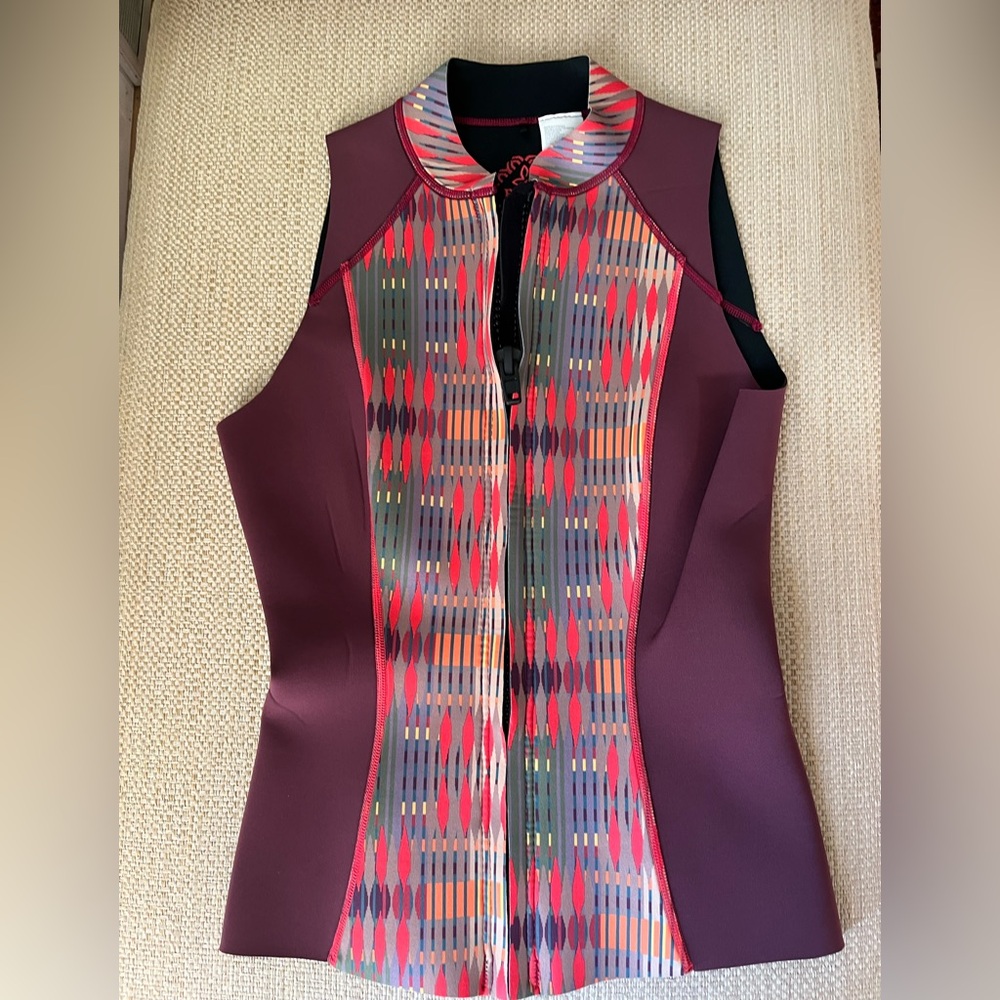 Prana Maroon and Multicolor Patterned One Piece